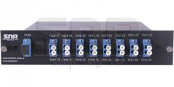 Мультиплексор-Демультиплексор DWDM одноволоконный 8-канальный + TV канал 1550 в шасси - фото