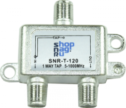 Ответвитель абонентский SNR-T-210 на 2 отвода вносимое затухание IN-TAP 10dB. - фото