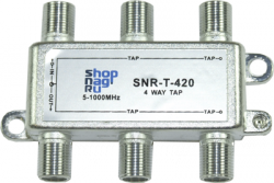 Ответвитель абонентский SNR-T-420, на 4 отвода, вносимое затухание IN-TAP 20dB. - фото